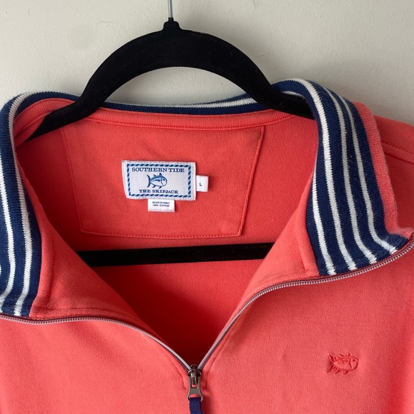 Southern Tide Skipjack Quarter Zip Coral Men’s Large - Picture 2 of 5